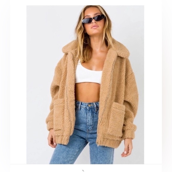 I.AM.GIA Pixie Teddy Sherpa Fleece Jacket Size L - Picture 1 of 8
